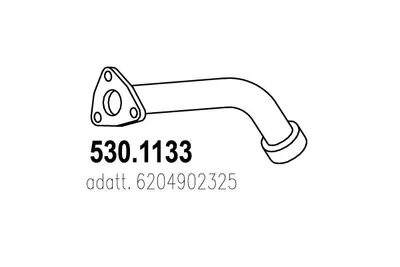 Tubo de escape ASSO 530.1133
