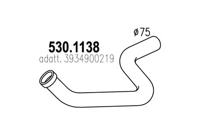 Tubo de escape ASSO 530.1138