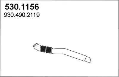 Tubo de escape ASSO 530.1156