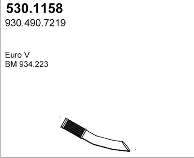 Tubo de escape ASSO 530.1158