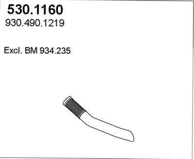 Tubo de escape ASSO 530.1160
