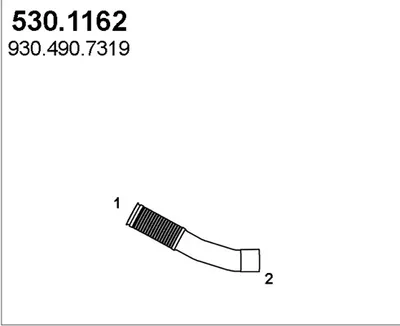 Tubo de escape ASSO 530.1162