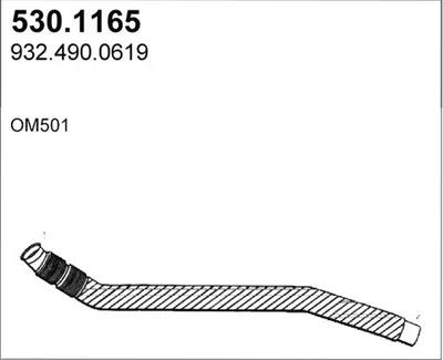 Tubo de escape ASSO 530.1165