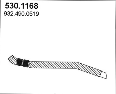 Tubo de escape ASSO 530.1168