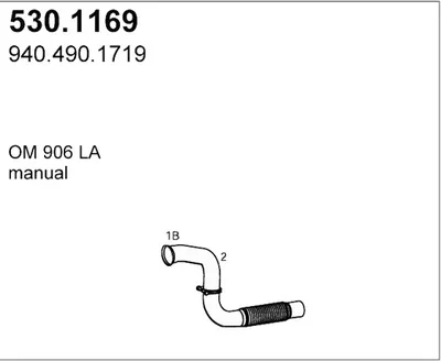 Tubo de escape ASSO 530.1169