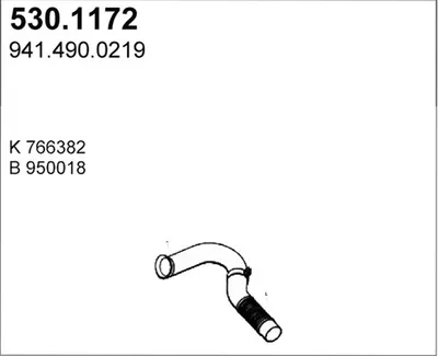 Tubo de escape ASSO 530.1172