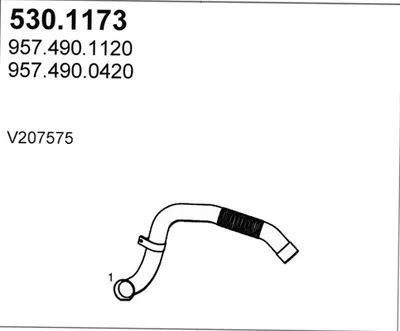 Tubo de escape ASSO 530.1173