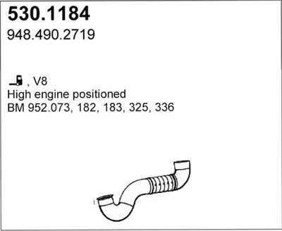 Tubo de escape ASSO 530.1184