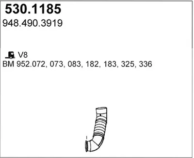 Tubo de escape ASSO 530.1185