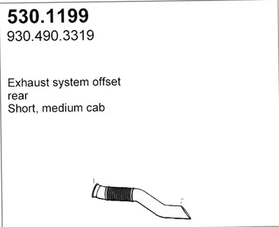 Tubo de escape ASSO 530.1199