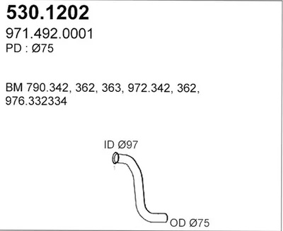 Tubo de escape ASSO 530.1202