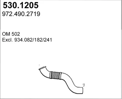 Tubo de escape ASSO 530.1205