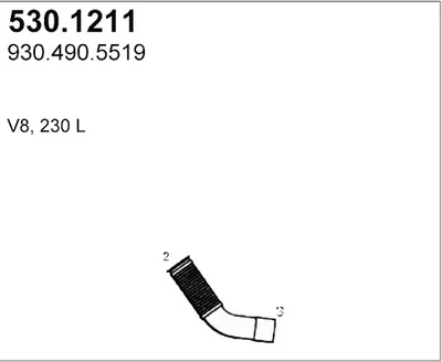 Tubo de escape ASSO 530.1211