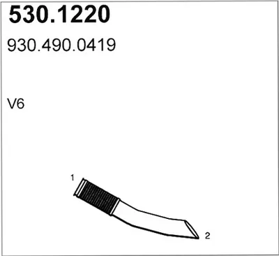 Tubo de escape ASSO 530.1220