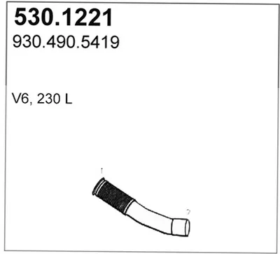 Tubo de escape ASSO 530.1221