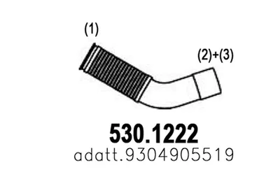 Tubo de escape ASSO 530.1222