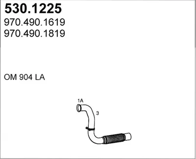 Tubo de escape ASSO 530.1225