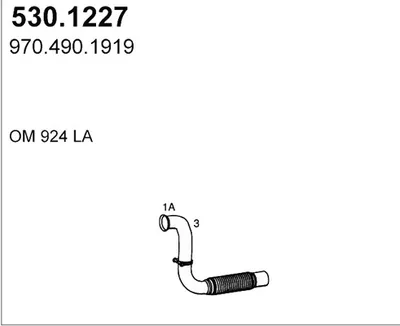Tubo de escape ASSO 530.1227