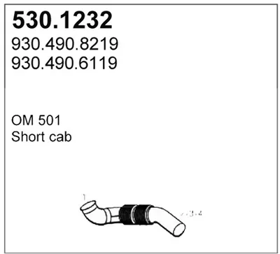 Tubo de escape ASSO 530.1232
