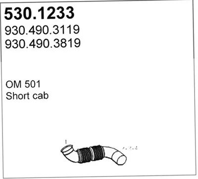 Tubo de escape ASSO 530.1233