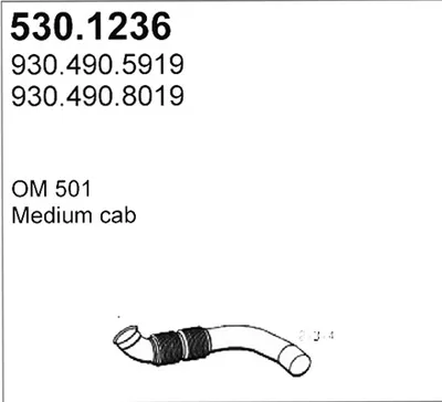 Tubo de escape ASSO 530.1236