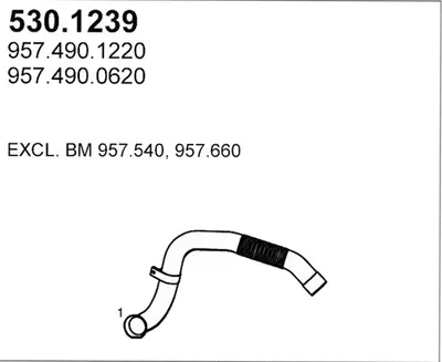 Tubo de escape ASSO 530.1239