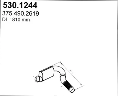 Tubo de escape ASSO 530.1244