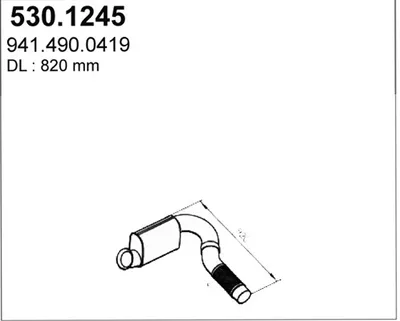 Tubo de escape ASSO 530.1245