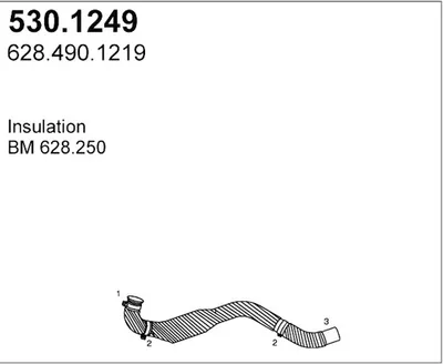 Tubo de escape ASSO 530.1249