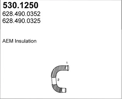 Tubo de escape ASSO 530.1250