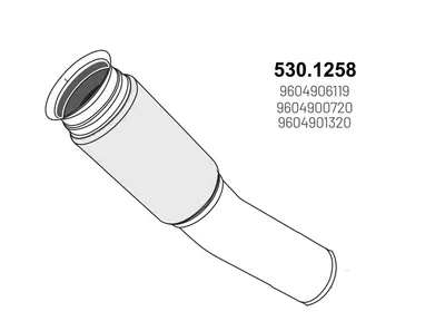 Tubo de escape ASSO 530.1258