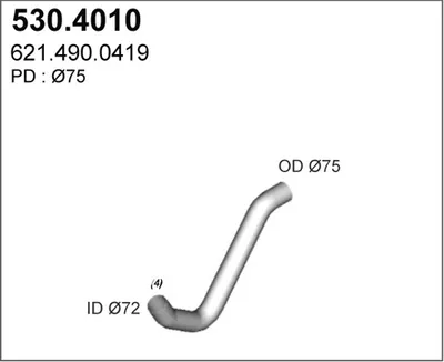 Unión flexible, escape ASSO 530.4010