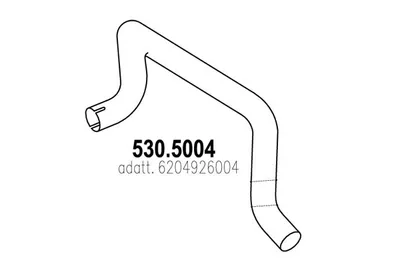Tubo de escape ASSO 530.5004
