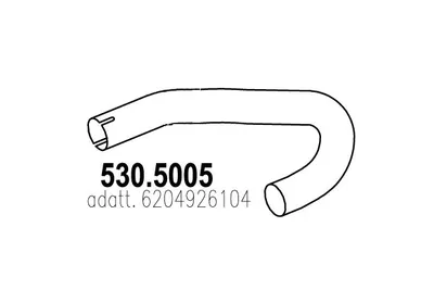 Tubo de escape ASSO 530.5005