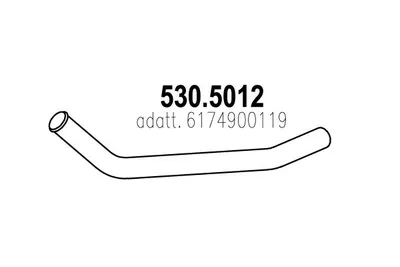 Tubo de escape ASSO 530.5012