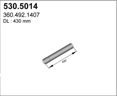 Tubo de escape ASSO 530.5014