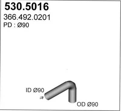 Tubo de escape ASSO 530.5016