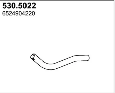 Tubo de escape ASSO 530.5022