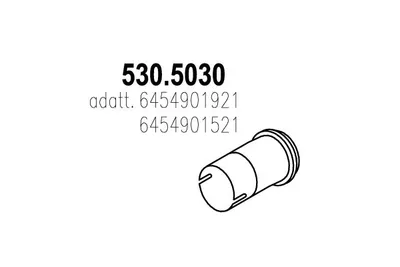 Tubo de escape ASSO 530.5030