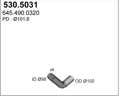 Tubo de escape ASSO 530.5031