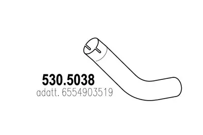 Tubo de escape ASSO 530.5038