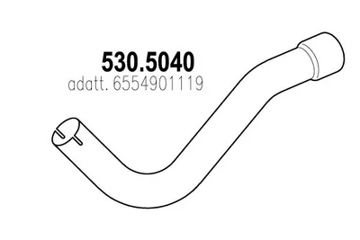 Tubo de escape ASSO 530.5040