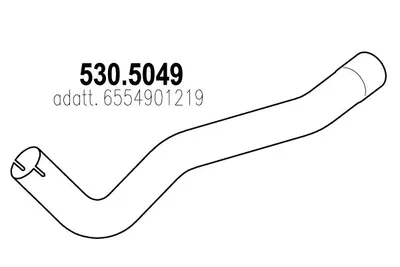 Tubo de escape ASSO 530.5049