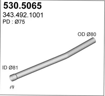 Tubo de escape ASSO 530.5065