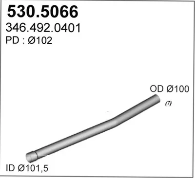 Tubo de escape ASSO 530.5066