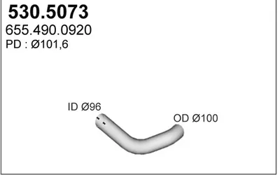 Tubo de escape ASSO 530.5073
