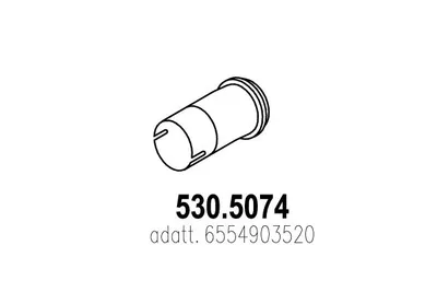 Tubo de escape ASSO 530.5074