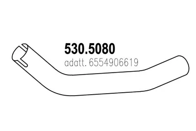 Tubo de escape ASSO 530.5080