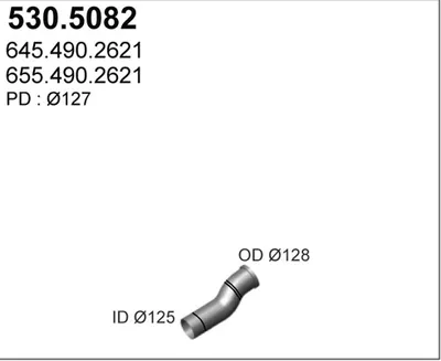 Tubo de escape ASSO 530.5082