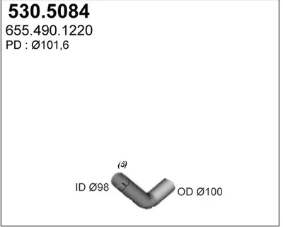 Tubo de escape ASSO 530.5084